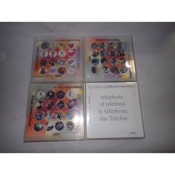 Lot Teacher's Discovery Bingo Cards Spanish French German & Flash‎ Cards! - Picture 1 of 5